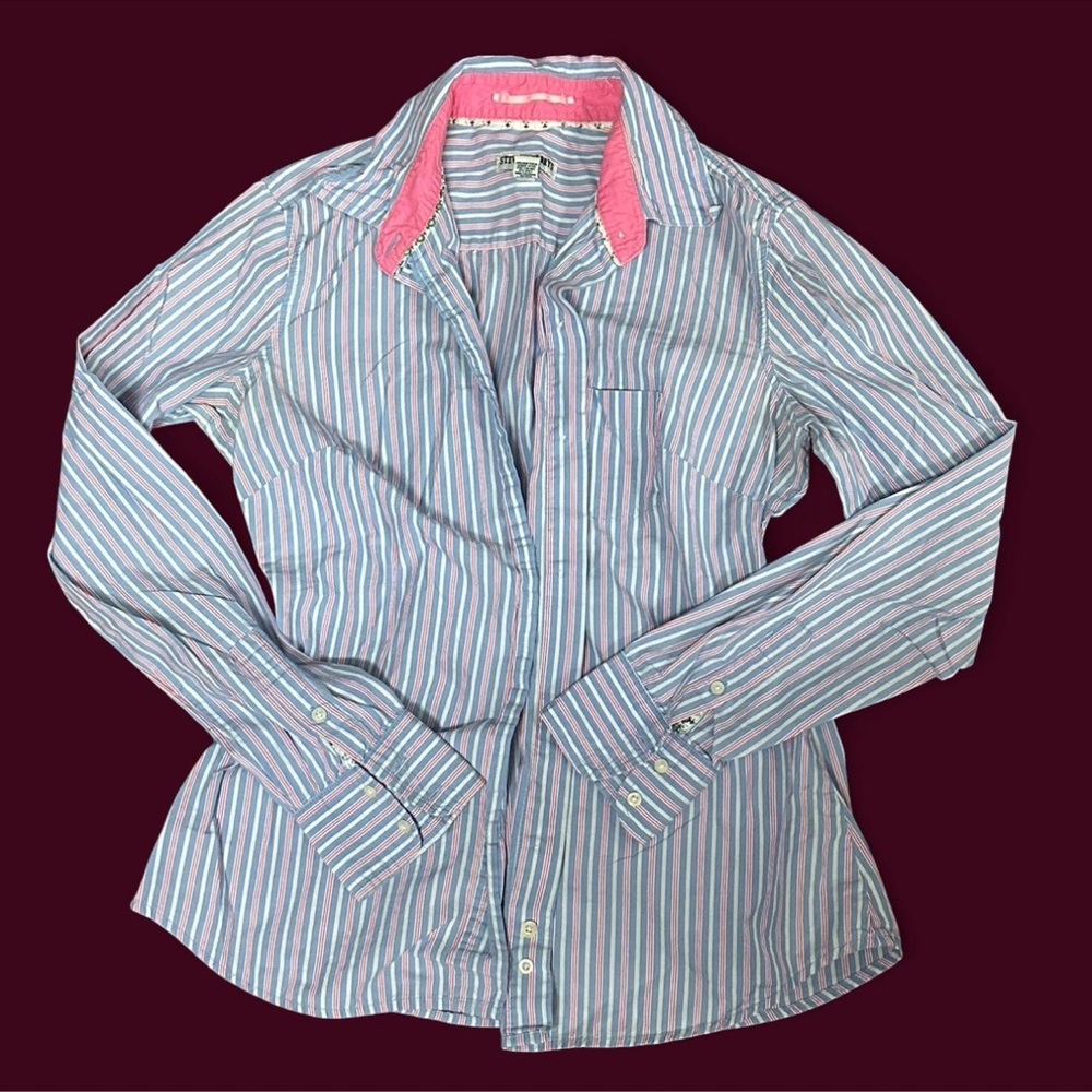 Steve & Barry's Striped womens Shirt - Pink and Blue